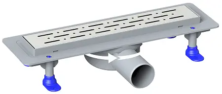 Душевой лоток LORANTO PRIME LINE 40 см боковой сток D-50, 360*, решетка из нержавеющей стали, гидрозатвор сухой (4023.0Y050K.040.1)