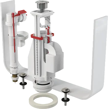 Сливная арматура Alca Plast боковой подвод, с двойной кнопкой, хром (SA08AS 1/2" CHROM)