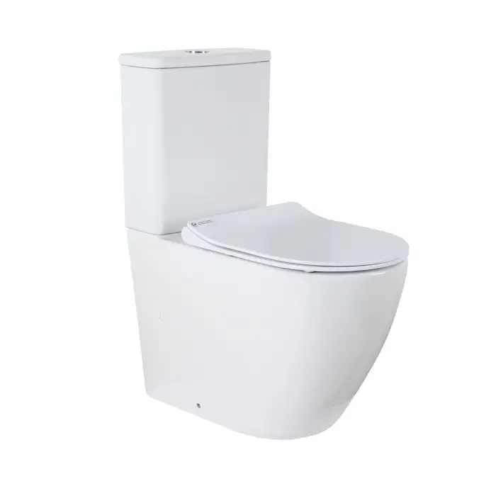 Унитаз-компакт Azario Grado 665х380х845 напольный, безободковый с бачком и сидением микролифт (AZ-2141)