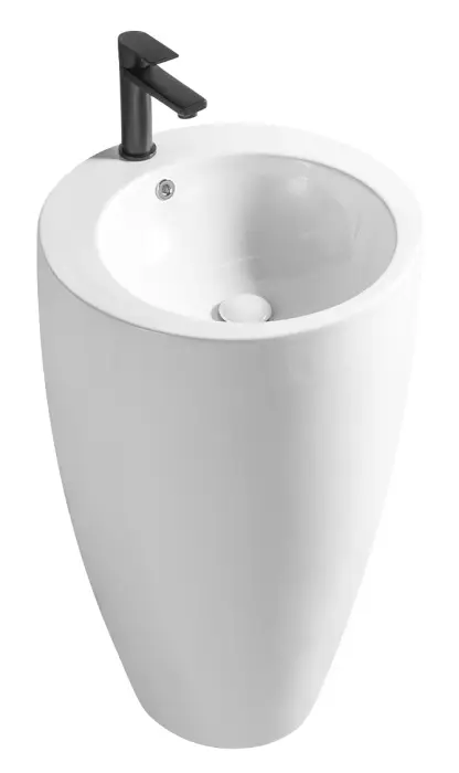 Раковина напольная Azario COMELLA 490х490х840 отдельностоящая круглая, белый (AZ-311)