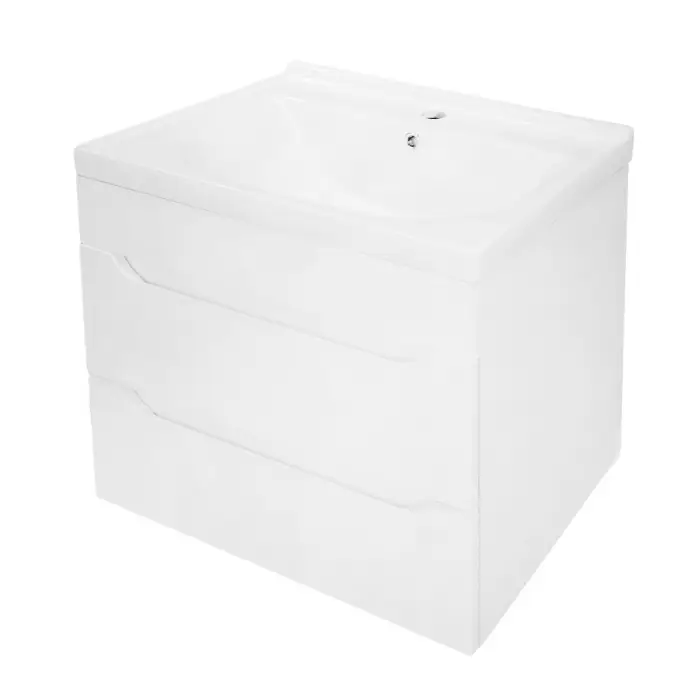 Комплект Тумба Loranto Аврора 60 610х470х525 подвесная, с раковиной Monte NEO 60, белый (CS00105305)