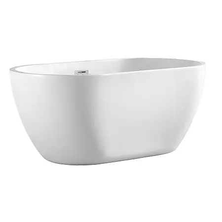 Ванна акриловая Azario BLANCA 1700x750x580 отдельностоящая, в комплекте с сифоном и металлической рамой, цвет белый (AZ-6602-17075)