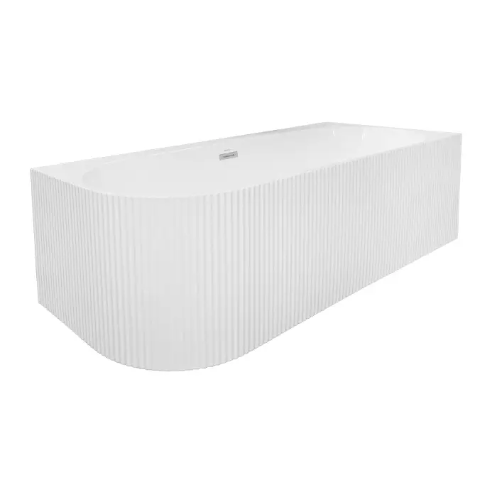 Ванна акриловая Azario LAGO BLANCO 1600х750х580 пристенная, правая, в комплекте с сифоном и металлической рамой (AZ-6724-1CR 16075)