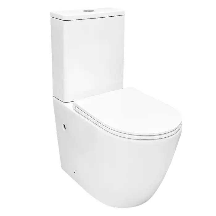 Унитаз-компакт Azario Verona 360х660х800, напольный, безободковый, система смыва "Торнадо", в комплекте с быстросъемным сиденьем микролифт (AZ-8301)