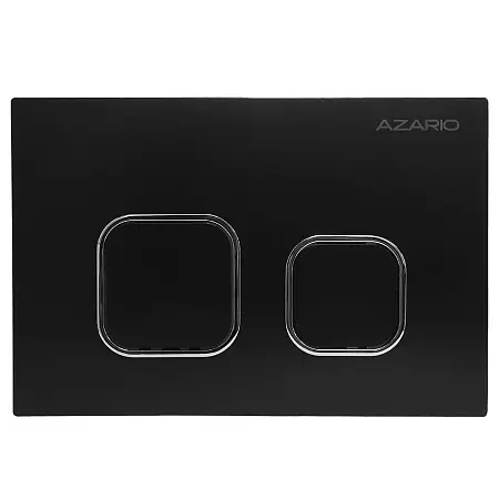 Кнопка смыва AZARIO NEW-TS механическая, двойной смыв, квадратные кнопки, ABS пластик, черный (AZ-ABS-002-B)
