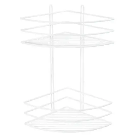 Полка корзина Fixsen двухэтажная, угловая, белая (FX-710W-2)