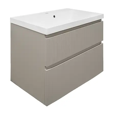 Комплект Azario Тумба Viola 80/2 800х450х650 подвесная с раковиной Астория 80, бежевый (CS00097144)