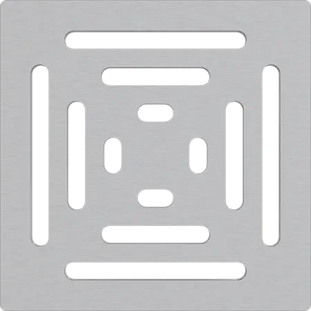 Решетка душевого трапа Alcadrain дизайнерская, из нержавеющей стали 102×102 мм (MPV012)