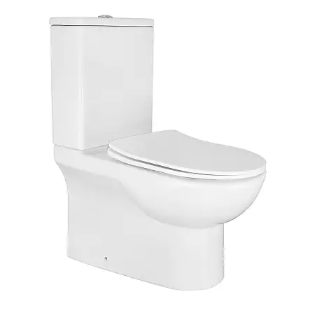 Унитаз-компакт AZARIO Амбра 645x370x815 напольный, безободковый, в комплекте сиденьем микролифт (AZ-848)