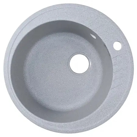 Кухонная мойка AZARIO Solo 505x505x190 искусственный мрамор, сифон в комплекте, цвет серый (CS00105236)