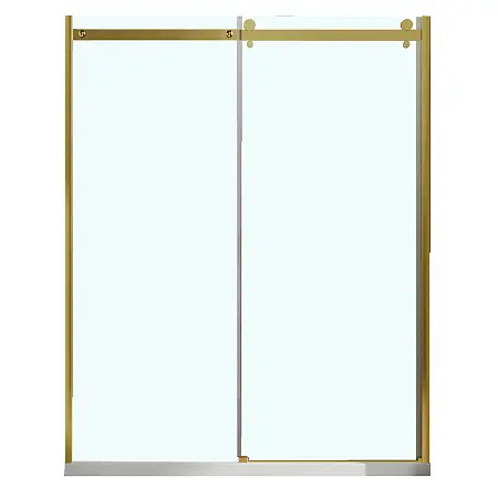Душевая дверь Azario BERN 1500х1950, прозрачное стекло 6 мм, профиль брашированное золото (AZ-733-150-BGL-CL)
