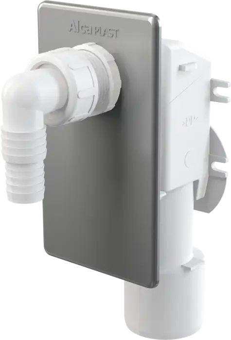 Сифон для стиральной машины Alcadrain под штукатурку, хромированный (APS3)