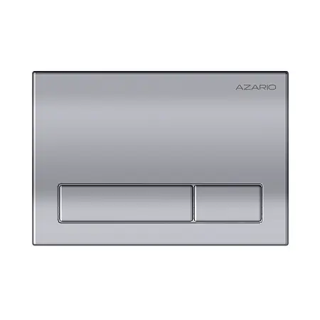 Кнопка смыва AZARIO механическая, двойной смыв, прямоугольные кнопки, хром глянцевый (AZ-ИУ00014)