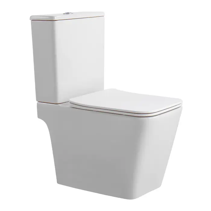 Унитаз напольный с бачком безободковый с быстросъемным сиденьем микролифт Azario Бризо AZ-2905T