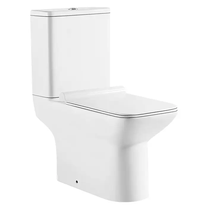 Унитаз-компакт Azario Глори 380х680х812 напольный, безободковый с быстросъемным сиденьем микролифт (AZ-49)