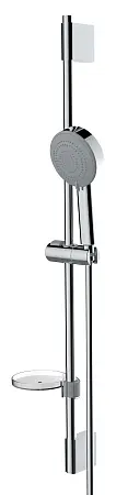 Душевой гарнитур Bossini DINAMICA/3: ручной душ 3 режима, душевая штанга, мыльница, шланг Cromolux 200 см, хром (DE6021N.030)