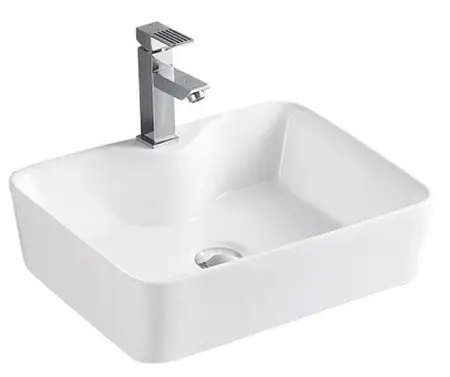 Раковина накладная Azario 480х370х130 прямоугольная, белый (AZ-2010)