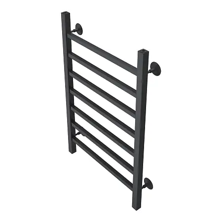 Полотенцесушитель водяной AZARIO ANCONA 500/800 квадрат, 7 секций, нижнее/диагональное подключение, 1/2", графит (AZ83916G)