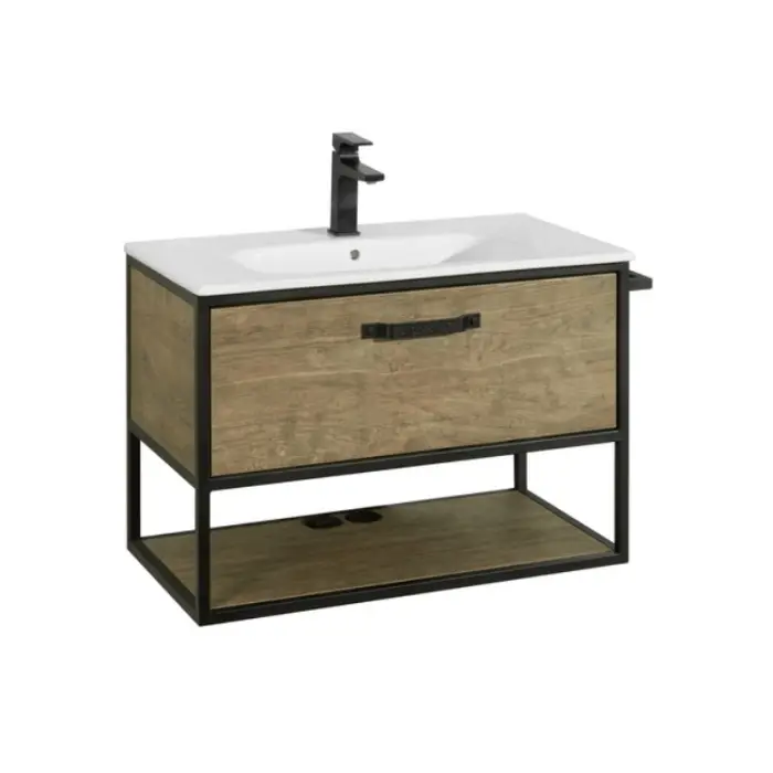 Тумба под раковину AQUATON Лофт Фабрик 80, дуб кантри (1A242401LTDY0)