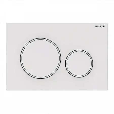 Кнопка смыва Geberit Sigma 20 двойная, белый матовый лак (115.882.01.1)