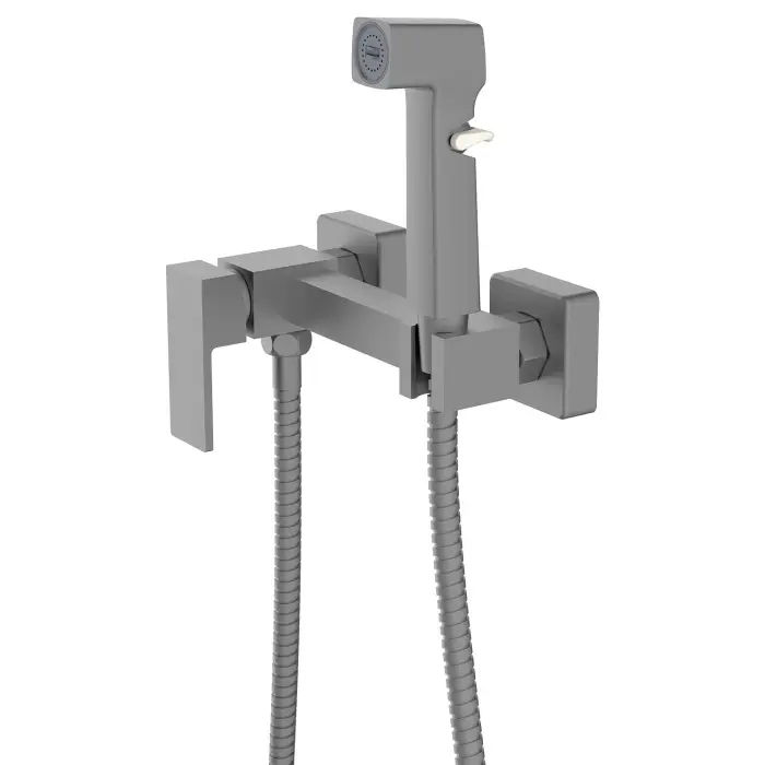 Гигиенический душ Azario Seyne со смесителем, керамический картридж, шланг 150 см, графит (AZ-KFX05GR)