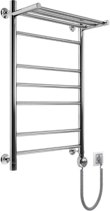 Полотенцесушитель электрический Маргроид Лесенка "Вид 10" 100х50 с полкой, подключение справа, хром