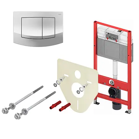 Комплект для установки подвесного унитаза TECEbase 2.0 с панелью смыва ТЕСЕambia Хром глянцевый (9400405)