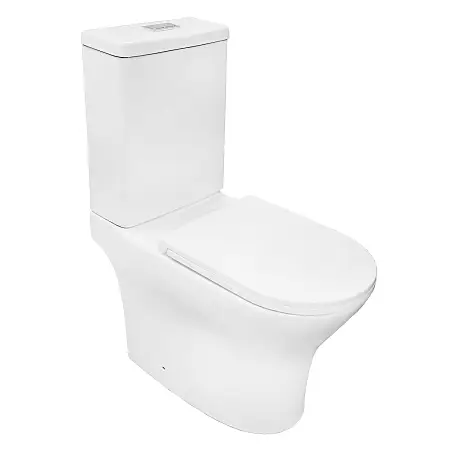 Унитаз-компакт Azario Тэсоро 350х650х830 напольный, безободковый, система смыва "Торнадо", быстросъемное сиденье микролифт (AZ-8501)