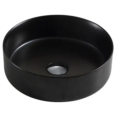 Раковина Azario 355х355х120 накладная, круглая, чёрная матовая (AZ-3134-MB)