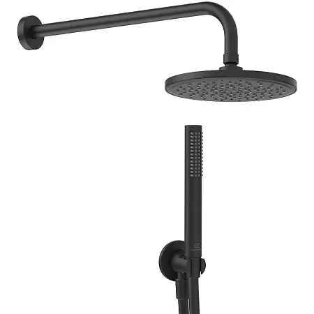 Комплект верхнего и ручного душа Ideal Standard Ideal Rain Silk Black, черный матовый (BD389XG)