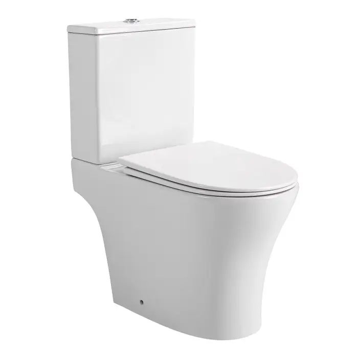 Унитаз-компакт Azario Рэйна 630х360х815 напольный, безободковый, слив "Скрытое Торнадо", с быстросъемным сиденьем "Микролифт" (AZ-2785T)