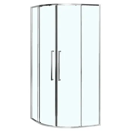 Душевое ограждение Azario SHANGHAI 1000х1000х1950 четверть круга, прозрачное стекло 6 мм, профиль хром (AZ-S43-100-CH-CL)