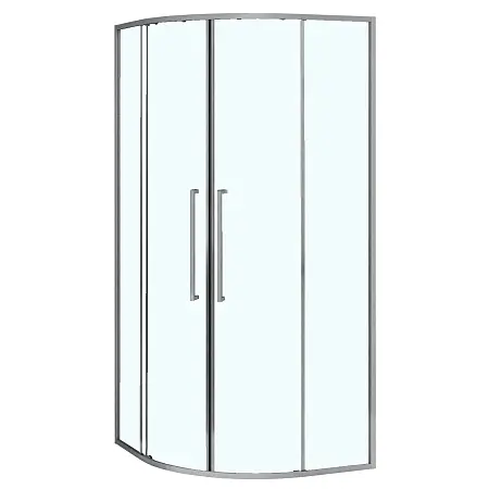 Душевое ограждение Azario Шанхай 1000х1000х1950 четверть круга, прозрачное стекло 6 мм, профиль графит матовый (AZ-S43-100-MGR-CL)