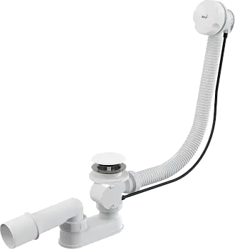 Слив-перелив Alcadrain для ванны, полуавтомат, белый (A51BM)