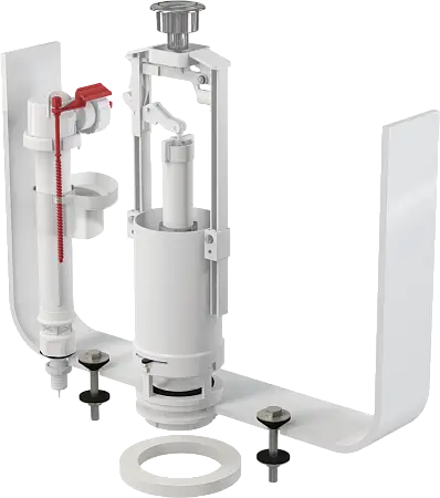 Выпускной комплект Alcaplast, со стоп кнопкой, впускной механизм А17, подключение 3/8'', хром (SA2000S 3/8" CHROM)