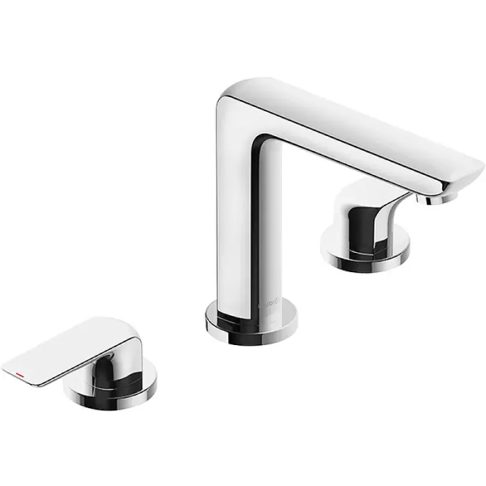 Смеситель для раковины Kludi Ameo двухвентильный, с донным клапаном, на 3 отверстия, хром (413930575)