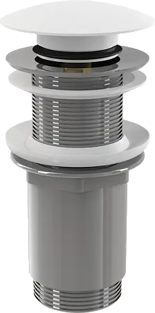 Донный клапан Alcadrain click-clack, белый (A395B)