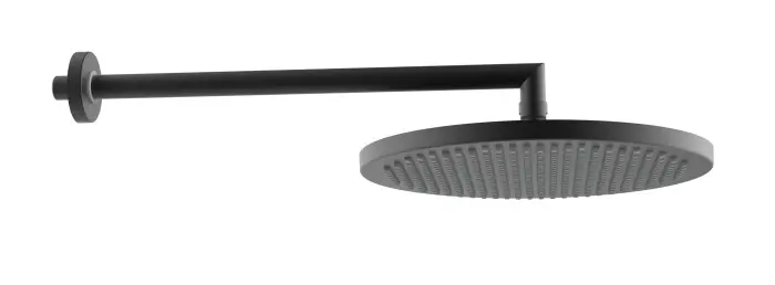 Верхний душ BOSSINI Apice 280 мм, с настенным кронштейном 400 мм, чёрный матовый (H70430I.073)