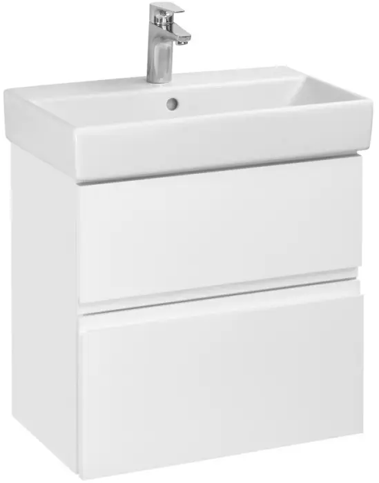 Тумба под раковину Roca Oleta 60 подвесная, 2 ящика, белый матовый (A857639501)