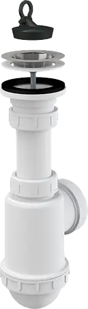 Cифон для мойки Alcadrain c нержавеющей peшeткой 70 мм ( A441-DN50/40 )