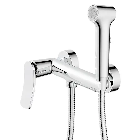 Гигиенический душ Azario Escaro со смесителем, керамический картридж, шланг 150 см, хром (AZ-K2574)