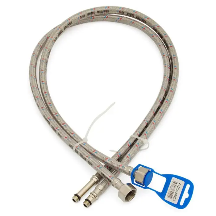 Гибкая подводка AZARIO LUXe для смесителей  см., ½" х М10, пара (AZLux902)