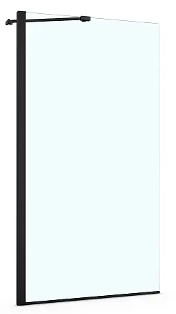 Шторка для ванны Azario MERRIT 800х1400, покрытие Easy Clean, прозрачное стекло 6 мм, цвет профиля черный (AZ-NF6310-1 800 BLACK)