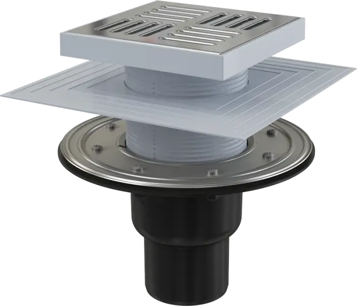 Душевой трап Alcadrain с решеткой хром (APV4444)