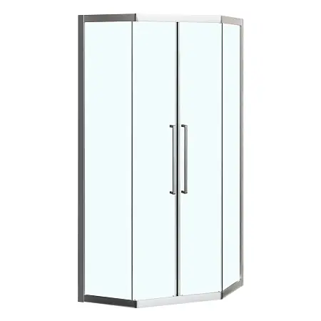 Душевое ограждение Azario OSAKA 900х900х1950 две сдвижные двери, прозрачное стекло 5 мм, профиль хром (AZ-092K2-90-CH-CL)
