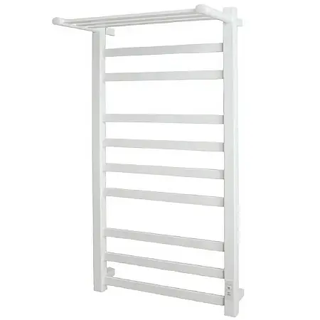 Полотенцесушитель электрический Маргроид 100х50 Вид 81/10 профильный с полкой, белый