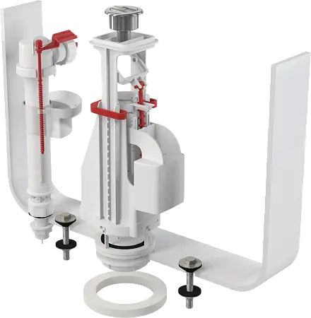 Сливная арматура Alcaplast с двойной кнопкой, впускной механизм А17, подключение 1/2" (SA08S 1/2" CHROM)