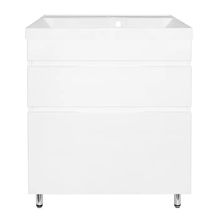 Комплект Azario Тумба Эстима 70/2Н 695х447х850 напольная, с раковиной Астория 70, белый глянцевый (CS00094594)