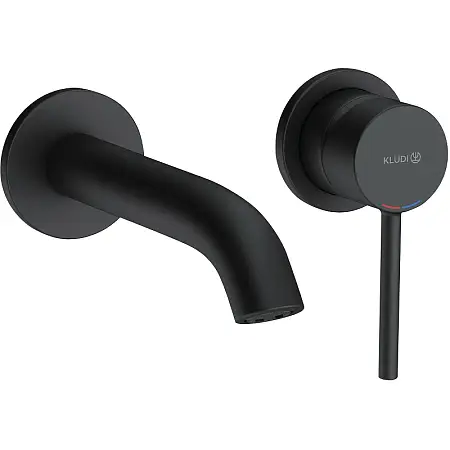 Смеситель для раковины KLUDI BOZZ  настенный, внешняя часть, черный матовый  (382443976)