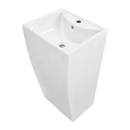 Раковина напольная Azario Комелла 480х420х855 отдельностоящая, прямоугольная, белый глянцевый (AZ-314)